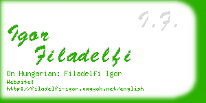 igor filadelfi business card